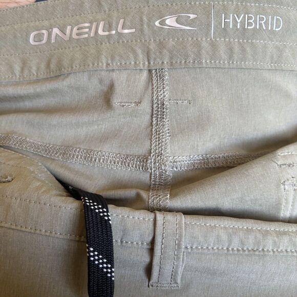 Oneill Mens Hybrid‎ Board Shorts 40 Olive Drawstring Utility Outdoors Beach Swim - Picture 14 of 14